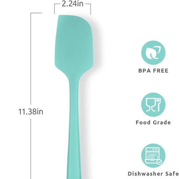 Heat Resistant Silicone Large Spatula: 600ºF High Heat Flexible 11.38in Silicon - Picture 3 of 8